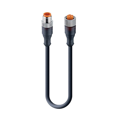 Lumberg Automation Straight Male 5 way M12 to Straight Female 5 way M12 Sensor Actuator Cable, 5m