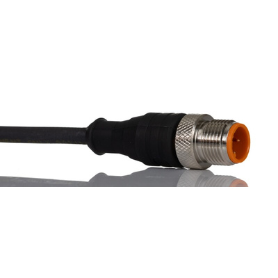 Lumberg Automation Straight Male 4 way M12 to Straight Female 4 way M12 Sensor Actuator Cable, 5m