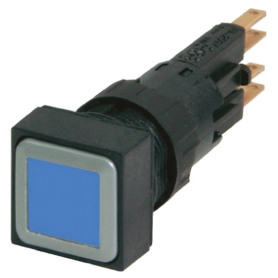 Eaton, RMQ16 Non-illuminated Blue Square, 16mm Maintained Push In
