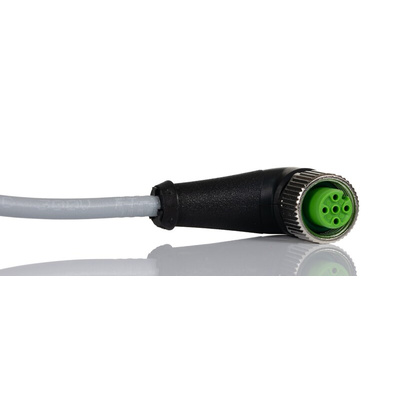 Norgren Right Angle Female 5 way M12 to 5 way Unterminated Sensor Actuator Cable, 2m
