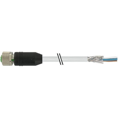 Murrelektronik Limited Straight Female 8 way M12 to Unterminated Sensor Actuator Cable, 5m