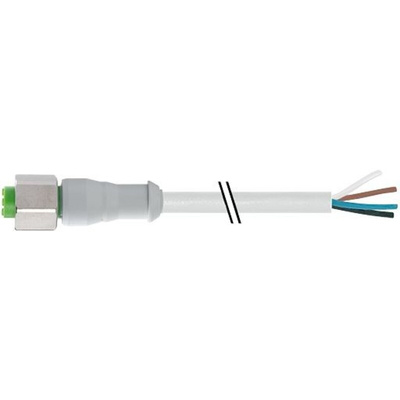 Murrelektronik Limited Straight Female 4 way M12 to Unterminated Sensor Actuator Cable, 5m