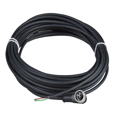 Telemecanique Sensors Straight Female 3 way 1/2 in Circular to Unterminated Sensor Actuator Cable, 20m