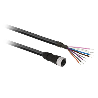 Telemecanique Sensors Female 8 way M12 to Sensor Actuator Cable, 20m