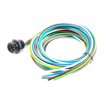 Brad from Molex Straight Male 5 way 7/8 in Circular to Unterminated Sensor Actuator Cable, 2m