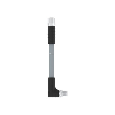 TE Connectivity Right Angle Male 5 way M12 to Straight Female 5 way M12 Sensor Actuator Cable, 5m