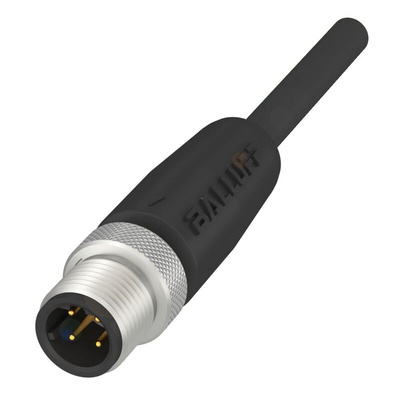 BALLUFF Straight Male M12 to Unterminated Sensor Actuator Cable, 2m