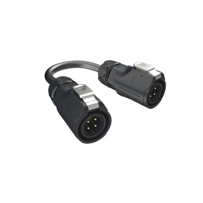 Amphenol Communications Solutions Straight Male M16 to Male M16 Sensor Actuator Cable, 3m