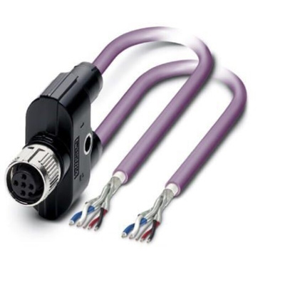 Phoenix Contact Straight Female M12 to Bus Cable, 10m