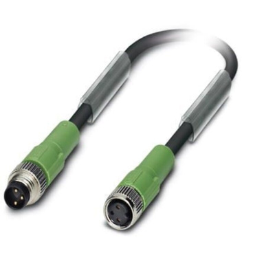 Phoenix Contact Straight Male M8 to Female M8 Sensor Actuator Cable, 2.5m