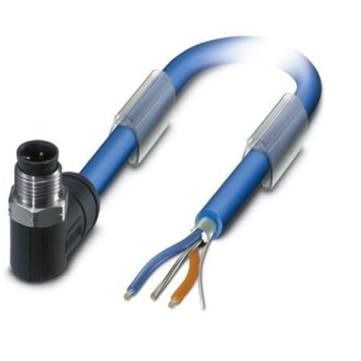 Phoenix Contact Right Angle Male M12 to Bus Cable, 10m