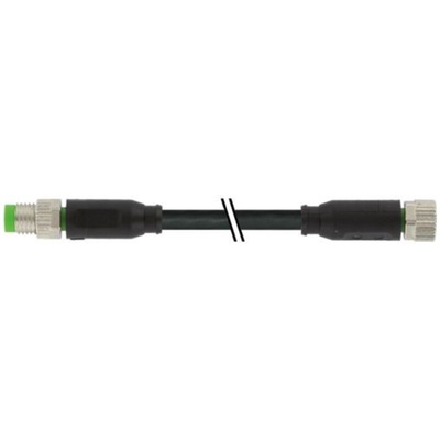 Murrelektronik Limited Straight Male 3 way M8 to Straight Female 3 way M8 Connector & Cable, 1m