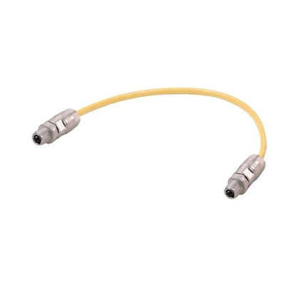 HARTING Straight Male 2 way M12 to Straight Male 2 way M12 Cable, 40m