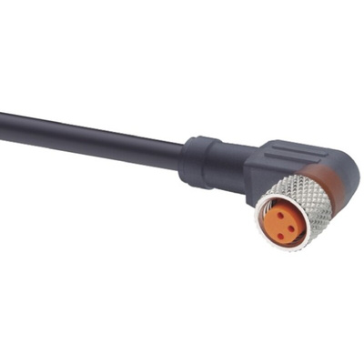 Lumberg Automation Right Angle Female 3 way M8 to Unterminated Sensor Actuator Cable, 2m