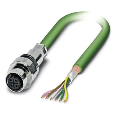 Phoenix Contact Female 5 way M12 to 5 way Unterminated Bus Cable, 500mm