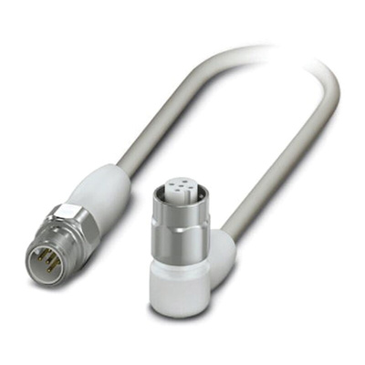 Phoenix Contact Male 5 way M12 to Female 5 way M12 Sensor Actuator Cable, 300mm