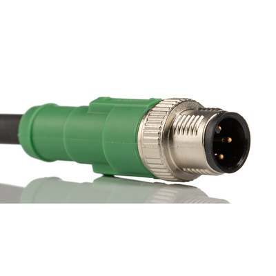 Phoenix Contact Male 4 way M12 to Female 4 way M12 Sensor Actuator Cable, 300mm
