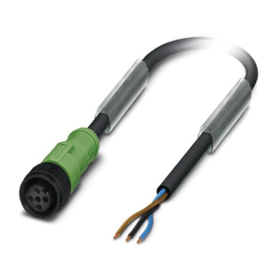 Phoenix Contact Female 3 way M12 to Sensor Actuator Cable, 1.5m