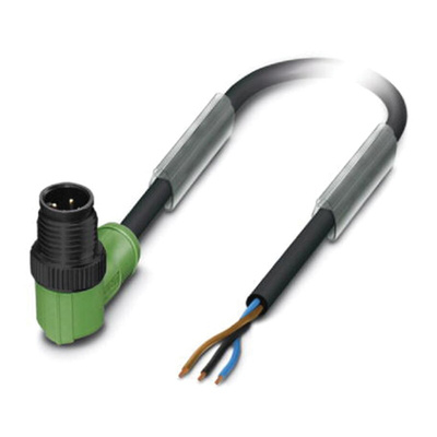 Phoenix Contact Male 3 way M12 to Sensor Actuator Cable, 10m
