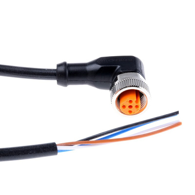 ifm electronic Female 4 way M12 to Unterminated Sensor Actuator Cable, 2m
