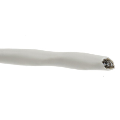 TE Connectivity Twisted Pair Data Cable, 1 Pairs, 0.25 mm², 2 Cores, 24 AWG, Screened, 100m, White Sheath
