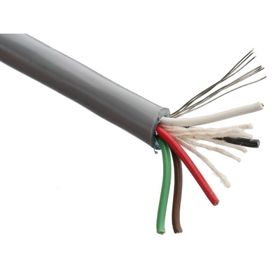 Belden Multicore Industrial Cable, 0.22 mm², 5 Cores, 24 AWG, Screened, 305m, Chrome Sheath