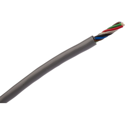 Belden Multicore Industrial Cable, 0.22 mm², 6 Cores, 24 AWG, Screened, 305m, Chrome Sheath