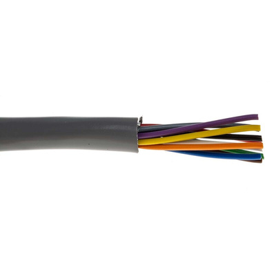 Belden Stranded Multicore Industrial Cable, 0.22 mm², 10 Cores, 24 AWG, Screened, 305m, Chrome Sheath