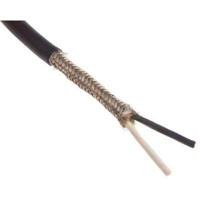 Belden Stranded Multicore Industrial Cable, 0.9 mm², 2 Cores, 18 AWG, Screened, 120m, Black Sheath