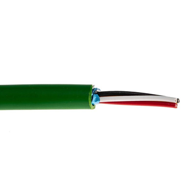 Belden Multicore Industrial Cable, 0.5 mm², 4 Cores, 20 AWG, Screened, 100m, Green Sheath