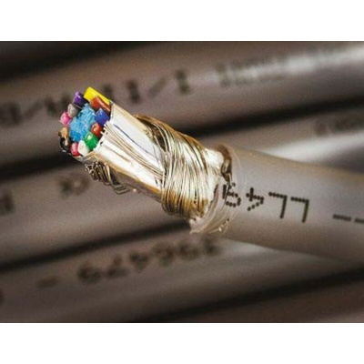 Alpha Wire Multicore Industrial Cable, 0.2 mm², 12 Cores, 24 AWG, Screened, 30m, Grey Sheath