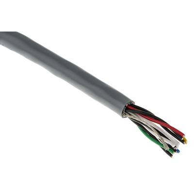 Belden Twisted Pair Data Cable, 5 Pairs, 0.2 mm², 10 Cores, 24 AWG, Screened, 304m, Chrome Sheath