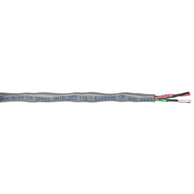 Belden Twisted Pair Data Cable, 2 Pairs, 0.22 mm², 4 Cores, 24 AWG, Screened, 30m, Chrome Sheath