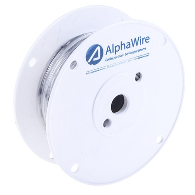 Alpha Wire Twisted Pair Data Cable, 1 Pairs, 0.23 mm², 2 Cores, 24 AWG, Screened, 30m, Grey Sheath