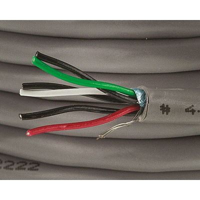 Alpha Wire Twisted Pair Data Cable, 3 Pairs, 0.23 mm², 6 Cores, 24 AWG, Screened, 30m, Grey Sheath