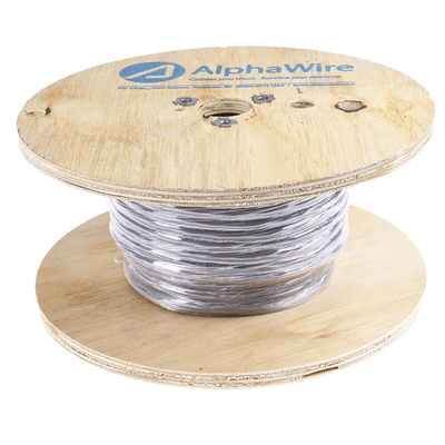 Alpha Wire Twisted Pair Data Cable, 3 Pairs, 0.35 mm², 6 Cores, 22 AWG, Screened, 30m, Grey Sheath