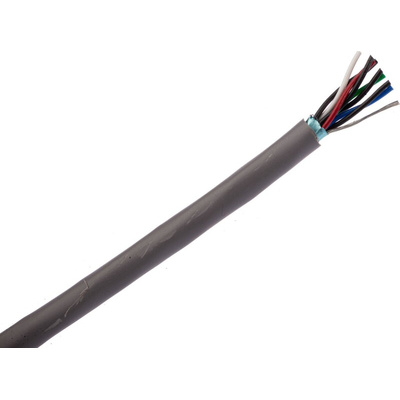 Alpha Wire Twisted Pair Data Cable, 4 Pairs, 0.23 mm², 8 Cores, 24 AWG, Screened, 304m, Grey Sheath