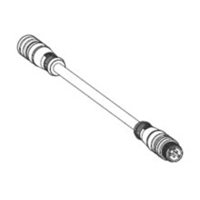 Molex Straight Female 4 way M12 to Male M12 Sensor Actuator Cable, 1m