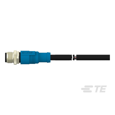 TE Connectivity Straight Male 5 way M12 to Unterminated Sensor Actuator Cable, 3m