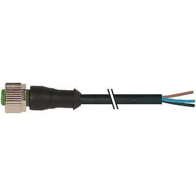 Murrelektronik Limited Straight Male 3 way M12 to Unterminated Sensor Actuator Cable, 5m