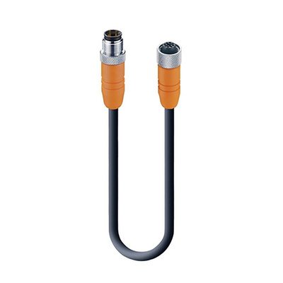 Lumberg Automation Straight Male 4 way M12 to Straight Female 4 way M12 Sensor Actuator Cable, 1m