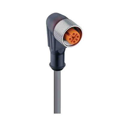 Lumberg Automation Right Angle Female 4 way M12 to Unterminated Sensor Actuator Cable, 10m
