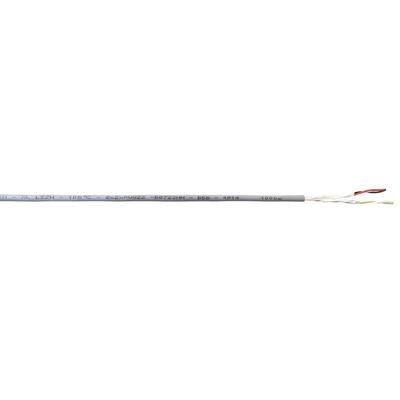RS PRO Twisted Pair Data Cable, 2 Pairs, 0.34 mm², 4 Cores, 22 AWG, Screened, 100m, Grey Sheath