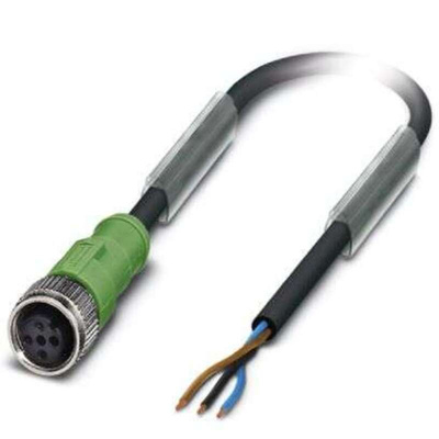 Phoenix Contact Straight Female M12 to Sensor Actuator Cable, 10m