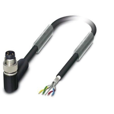 Phoenix Contact Right Angle Male M8 to Bus Cable, 5m
