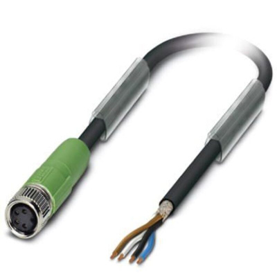 Phoenix Contact Straight Female M8 to Sensor Actuator Cable, 15m