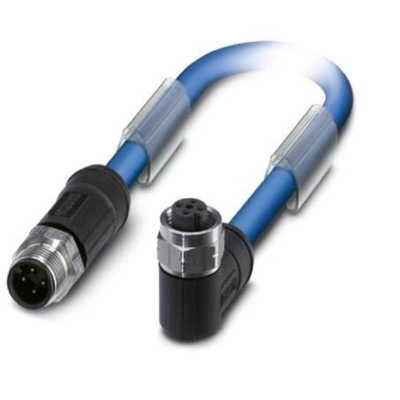 Phoenix Contact Straight Male M12 to Female M12 Bus Cable, 500mm