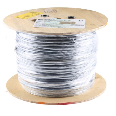 Belden Twisted Pair Data Cable, 2 Pairs, 0.2 mm², 4 Cores, 24 AWG, Screened, 152m, Chrome Sheath