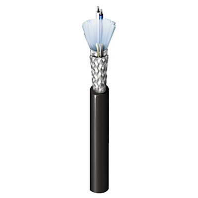 Belden Multipair Industrial Cable, 1 Pairs, 0.33 mm², 2 Cores, 22 AWG, Screened, 152m, Black Sheath