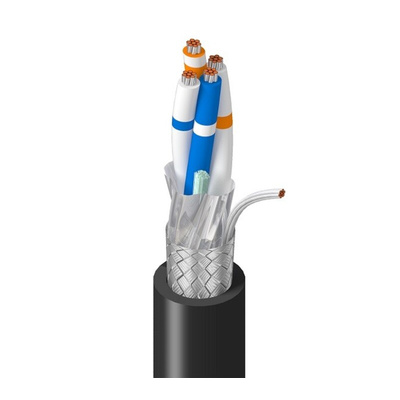 Belden Twisted Pair Data Cable, 2 Pairs, 0.33 mm², 4 Cores, 22 AWG, Screened, 304m, Black Sheath